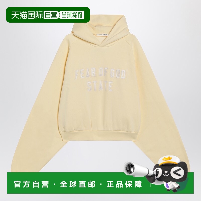 1h可退 香港直邮潮奢 Essentials 女士 90’s 黄色连帽衫 192SP25