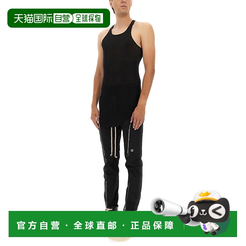 香港直邮RICK OWENS 男士背心 RU02E1150MR09 AW2025 黑色 Tank T