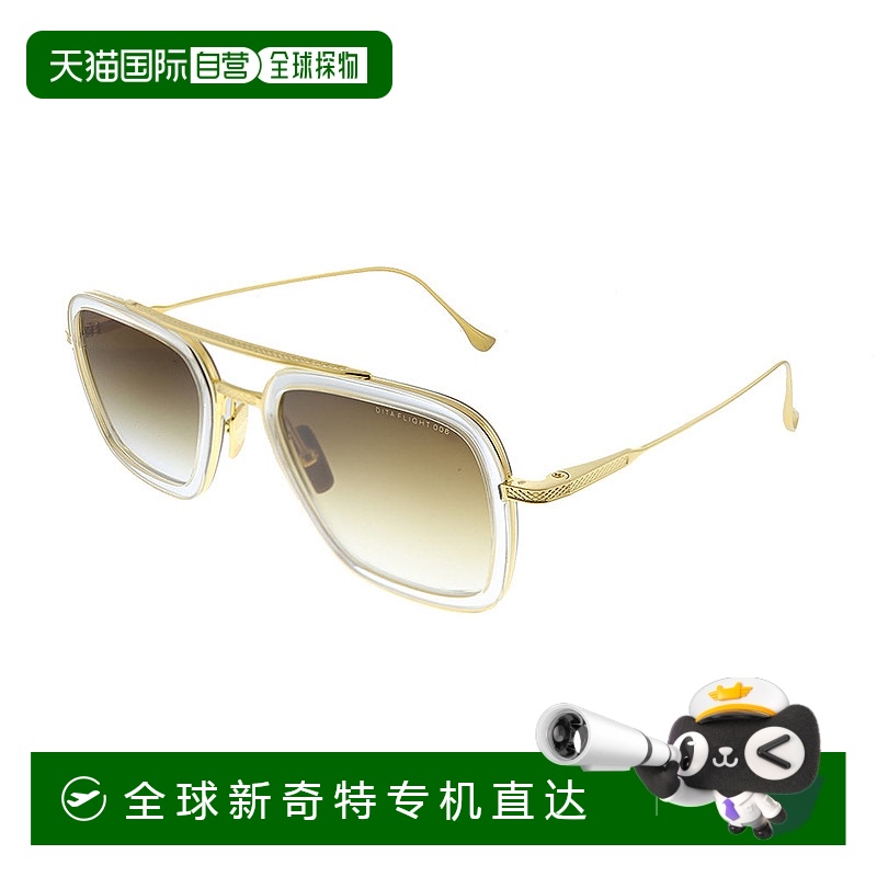 自营Dita Flight.006 DT 7806-L-CLR-GLD-52 中性飞行员太阳镜 -