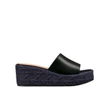 DIOR 女士凉鞋 KCO143CKMS49X AW2024 黑色 徽标坡跟拖鞋