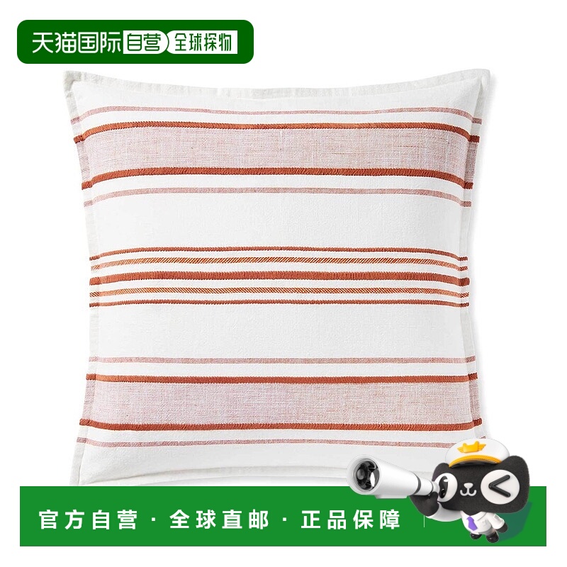 自营 Serena & Lily Milos 亚麻枕头 - 柿子色 美国奥莱直发