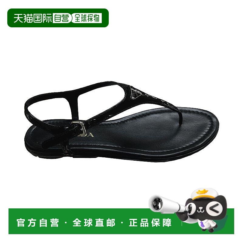 香港直邮PRADA Logo 标牌皮革凉鞋（意码）涼鞋1Y656IO6EF0002_F_
