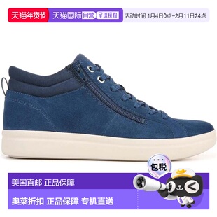 自营Vionic Rosemont Sneaker Dark Blue Suede Zipper Casual Sh