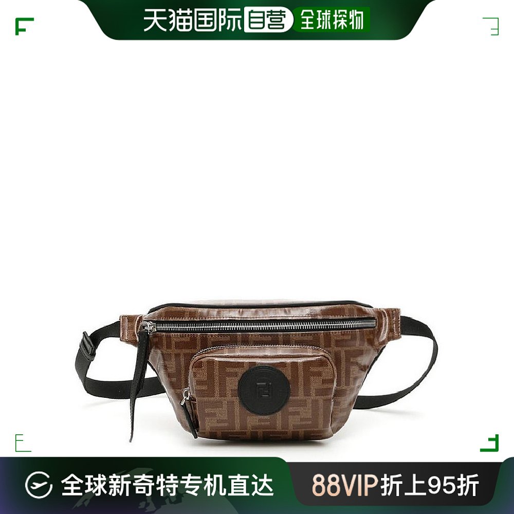 香港直邮Fendi/芬迪男士咖色时尚休闲手拿包 7VA446-A5K4-F17PZ