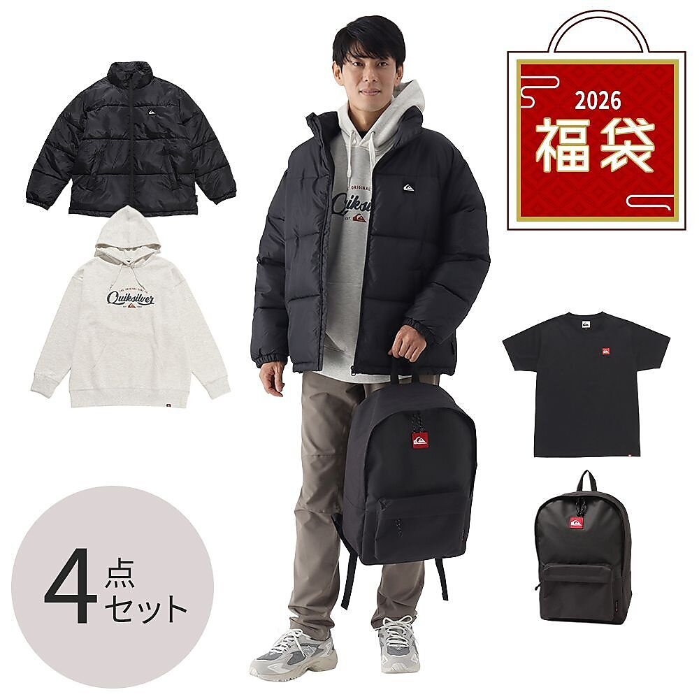 日本直邮Quiksilver 男士4件套装福袋 [2026]外套卫衣夹克男装
