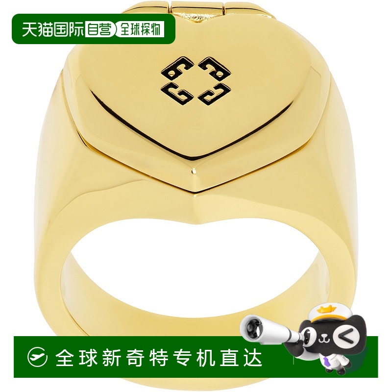 1小时内可退 香港直邮Givenchy 纪梵希 男士 镜面心形戒指 BN30AJ