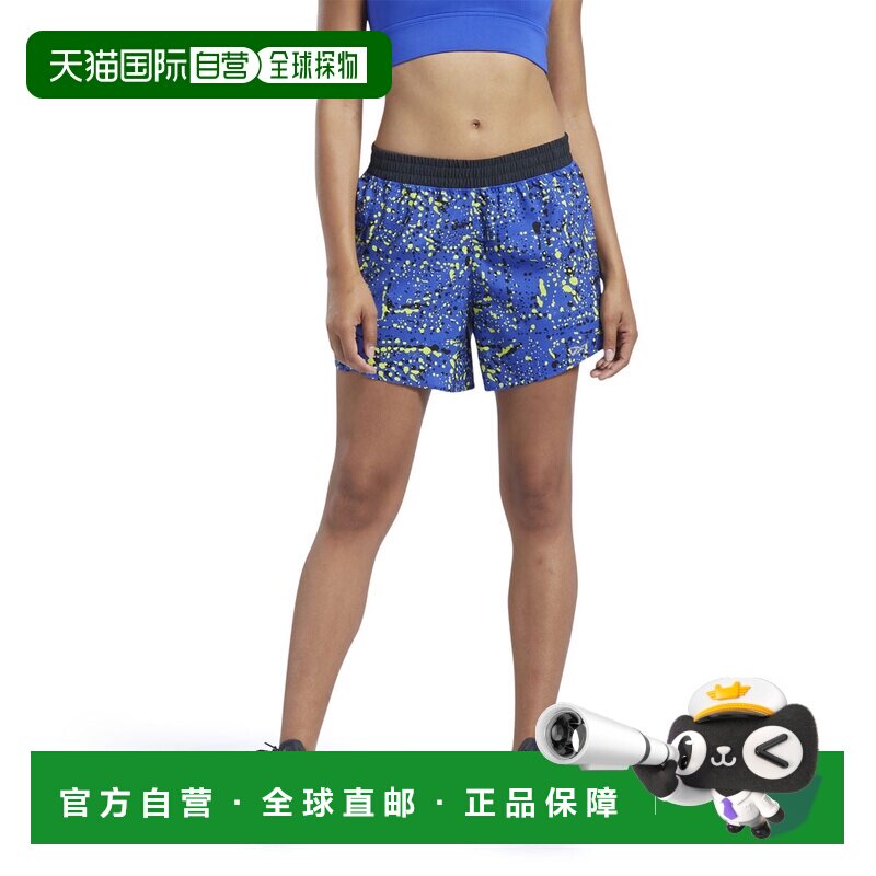 日本直邮Reebok BG803 运动休闲跑步印花短裤（亮钴蓝色）休闲裤