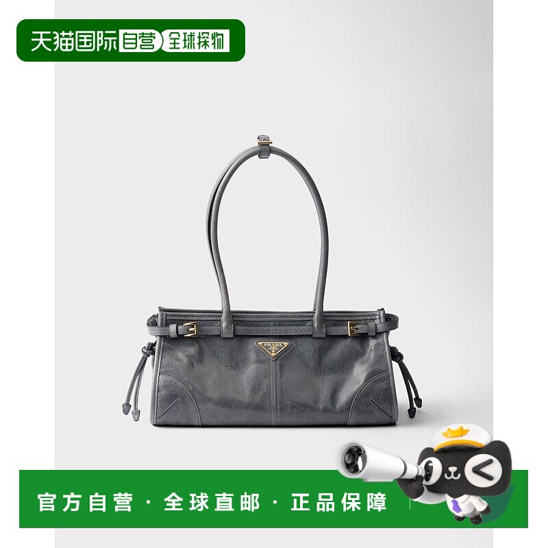 欧洲直邮PRADA（2025）Prada Bonnie皮革手提包斜挎包单肩包