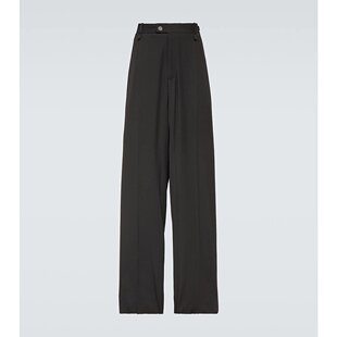 balenciaga巴黎世家男士 精细剪裁羊毛混纺阔腿裤