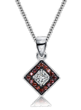 自营 genevive925 纯银烟熏吊坠 - 黑色 美国奥莱直发