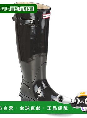 欧洲直邮Hunter 女士 ORIGINAL TALL GLOSS 雨靴 黑色