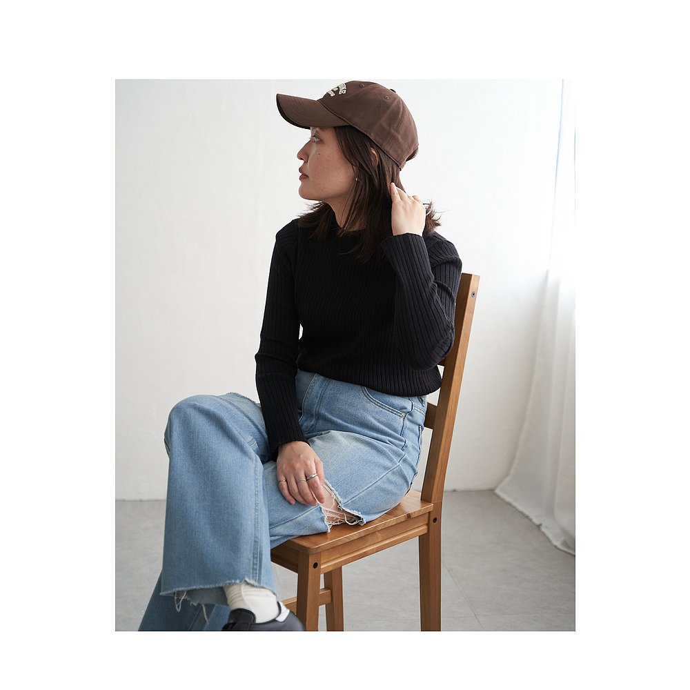 1h可退 日本直邮VENCE EXCHANGE 女装 紧凑版型 高领罗纹针织衫