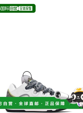 1h可退 香港直邮Lanvin 朗雯 男士 灰白色 & 灰色 Curb Leather