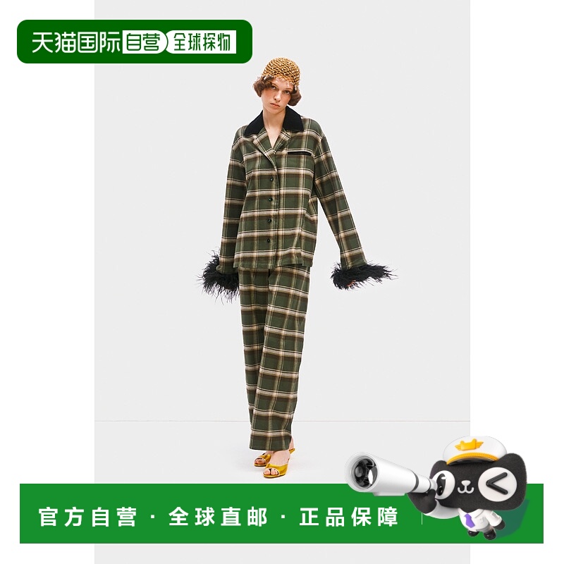 自营sleeperChecked Cotton-Flannel Set with Detachable Feathe