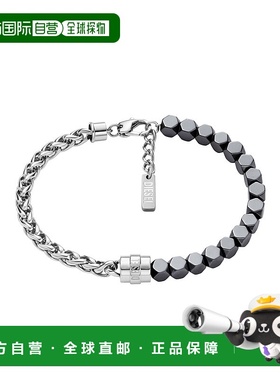 1h可退 日本直邮迪赛 Diesel 男装 不锈钢编织链条款式手链 半自