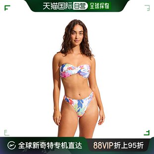 海滩扭纹抹胸泳装 香港直邮潮奢 SEAFOLLY 女士Under