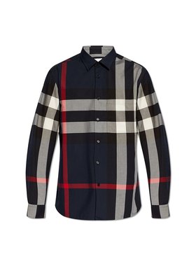 BURBERRY 男士衬衫 8073216A1960NAVYIPCHECK CO