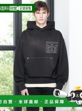 香港直邮AMIRI 男士 黑色 MA Outline Oversized 连帽衫 AMJYHD11