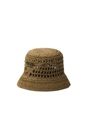 PRADA 女士帽子 1HC1372C2TF0393 AW2024 绿色 CAPPELLI