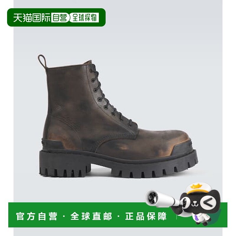 1h可退 香港直邮Balenciaga 巴黎世家 男士 Strike 皮质靴子,流行男鞋,时装靴,淘宝优惠券,粉丝福利购,淘宝优惠卷