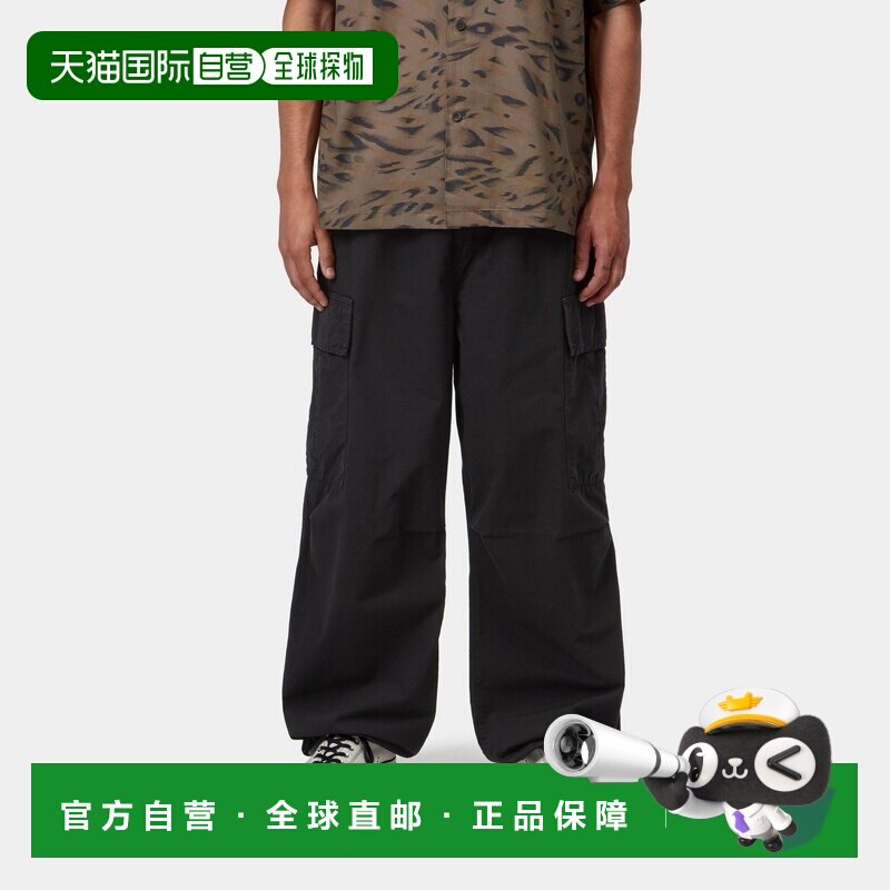 自营欧洲直邮Carhartt WIP Mandler男士棉质黑色工装裤休闲裤裤子图片
