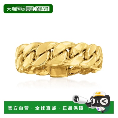自营 Ross-Simons 14kt 黄金路缘链环 - 黄色 美国奥莱直发