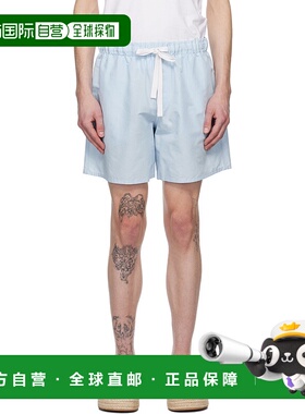 1h可退 香港直邮J.W. Anderson 男士 蓝色抽绳短裤 SR0114PG1698
