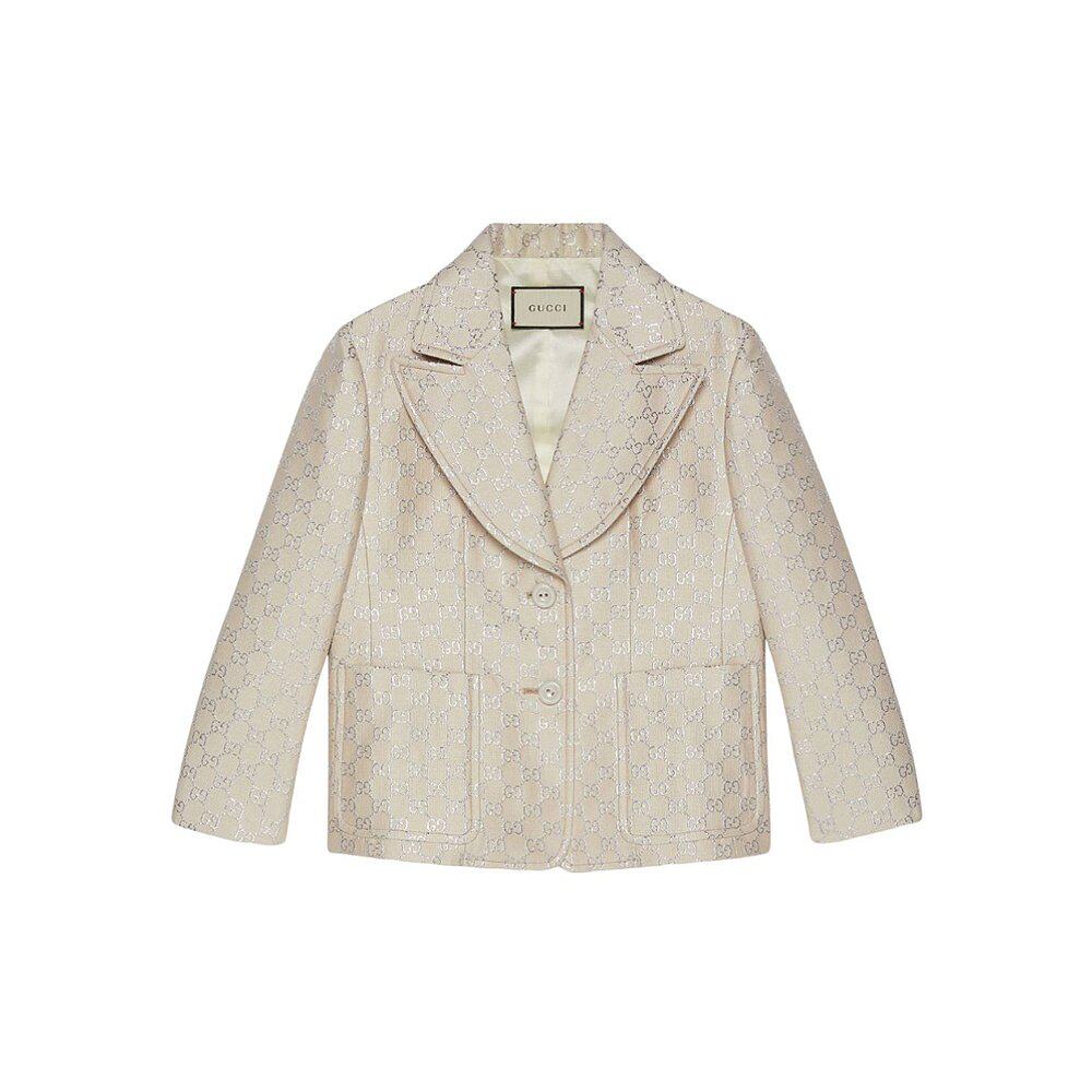 gucci 古驰 女士 轻质gg金银丝线西装外套 623766zad7l