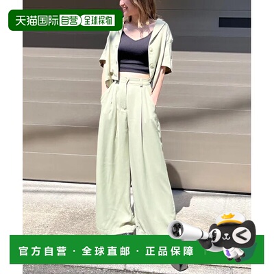 1h可退 日本直邮SPIRALGIRL 女士半袖短款夹克宽松宽腿裤套装 春