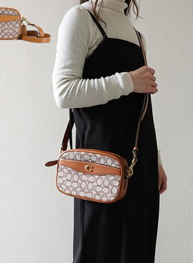 日本直邮 Coach 相机单肩包斜挎包单肩斜挎包皮革真皮女式 CC401