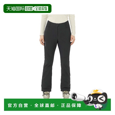 自营欧洲直邮Salomon Reason女士黑色聚酯纤维防水透气滑雪裤