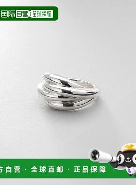 1h可退 日本直邮COCOSHNIK 女士 银质 缠绕圆顶戒指 清透镀层设计
