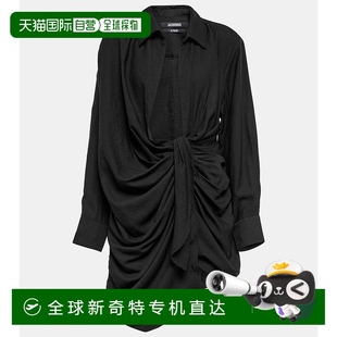 Jacquemus 香港直邮潮奢 女士 0012 Bahia 长袍褶皱迷你连衣裙