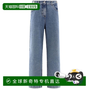 美国奥莱直发 自营 the attico浅蓝色直筒牛仔裤 蓝色