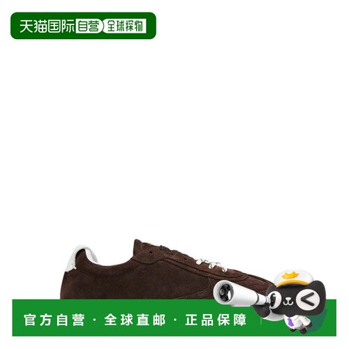 自营alohas巧克力棕色绒面革和皮革运动鞋-黑色 美国奥莱直发