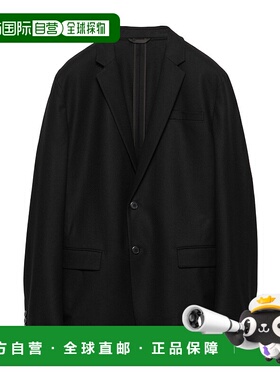 香港直邮Prada 单排扣羊毛混纺西装夹克 UGN37117TFSOOO