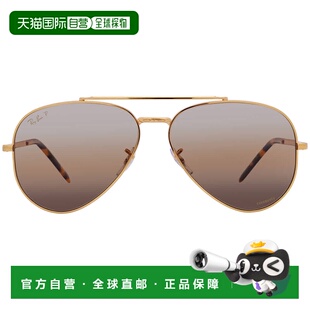 自营ray-banRay Ban New Aviator Polarized Silver Brown Chroma