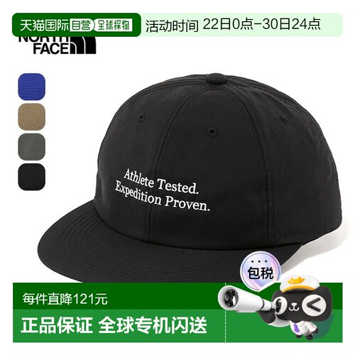日本直邮The North Face 男女通用六片式刺绣棒球帽 (NN02640)防
