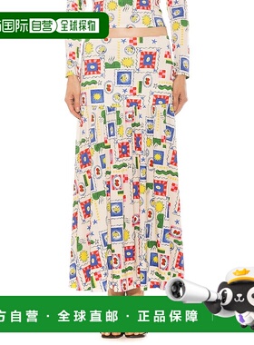 自营Alexia Admor Lia Maxi白色裙子 美国奥莱直发半身裙a字裙