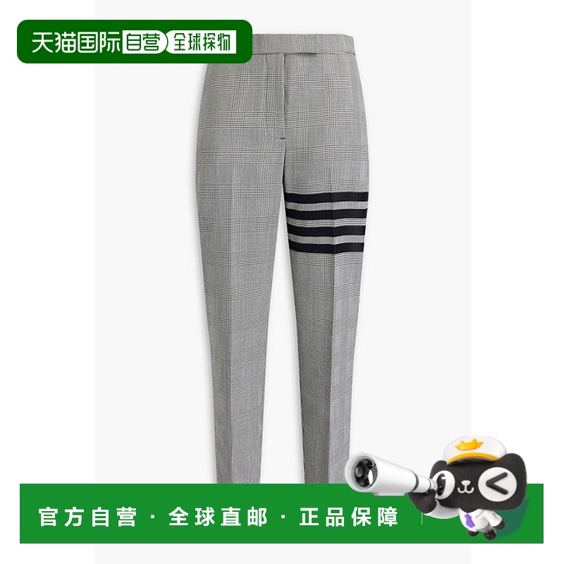 香港直邮Thom Browne 汤姆 布朗 女士 千鸟格羊毛锥形长裤 FTC380
