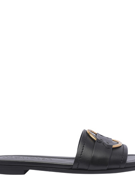MONCLER 女士拖鞋 4C00160M4097999 SS2024 黑色 BELL SLIDE