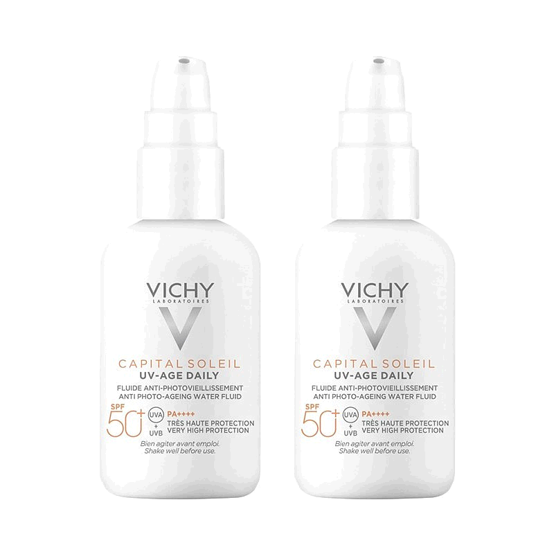 欧洲直邮Vichy薇姿小白盾优护水润隔离防晒霜40mlx2瓶装正品