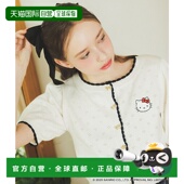 日本直邮MAJESTIC LEGON Hello 1h可退 Kitty刺绣蝴蝶结短款 针织