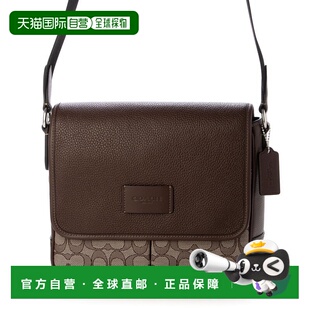 日本直邮COACH 斯普林特地图包25签名提花男士肩包 [CO078AM01904