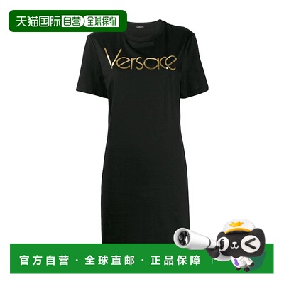 香港直邮Versace 图案印花连衣裙 A83862A201952A2003范思哲短袖