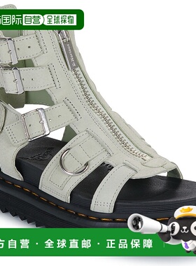欧洲直邮Dr. Martens 女士 Olson Smoked Mint Tumbled Nubuck 凉