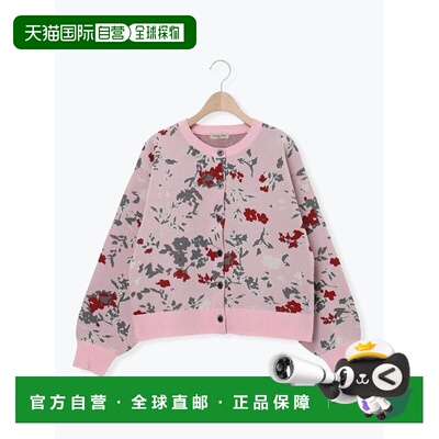 1h可退 日本直邮Samansa Mos2 花卉图案海绵质感针织开衫