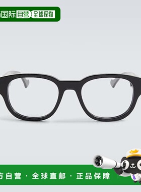 1h可退 香港直邮Gucci 古驰 男士 圆形眼镜 000919 black黑色 舒