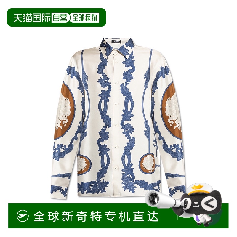 1h可退香港直邮VERSACE男士衬衫 10194381A141875K570 SS2025新