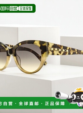 自营 swarovski施华洛世奇女士猫眼太阳镜 SK0372 56F 米色哈瓦那